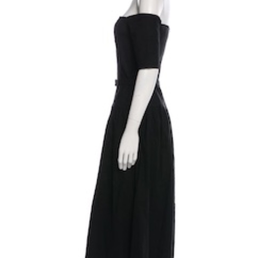 SEA New York Little Black Cocktail Dress off the Shoulder Linen/Cotton Sz 10 - Picture 8 of 16